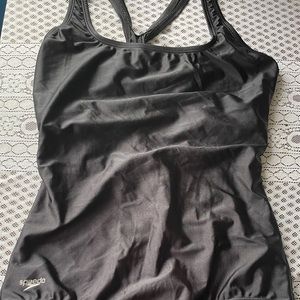 Black Speedo One Piece Bathing Suit